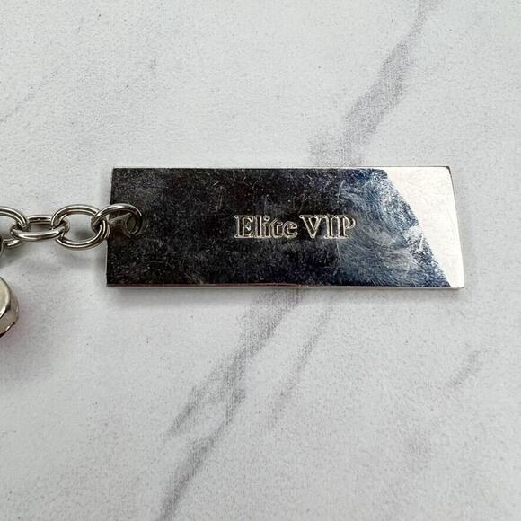 Just Fab Elite VIP Silver Tone Pink Rhinestone High Heel Shoe Keychain Keyring - Picture 7 of 7